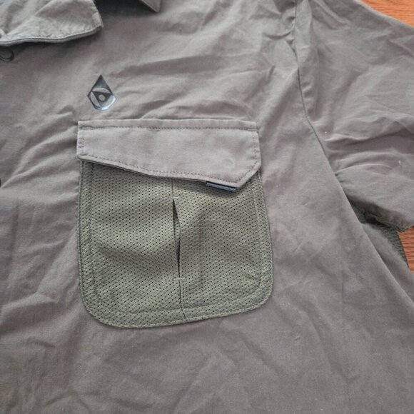 VOLCOM STONE SKATE VITALS ALEC MAJERUS Men's Woven Shirt Medium Military Green - Picture 5 of 11